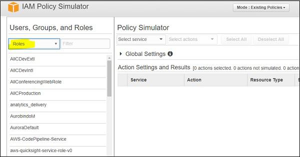 IAM Policy Simulator