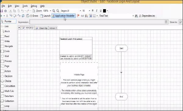 Configure Application Modeller