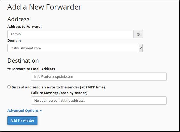 Add Forwarder