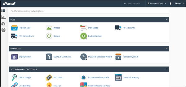 cPanel Dashboard