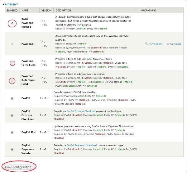 Drupal Setup Payments