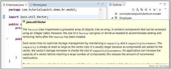 Display Java Doc