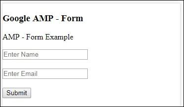 Google Amp Form