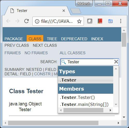 javadoc output in java 9