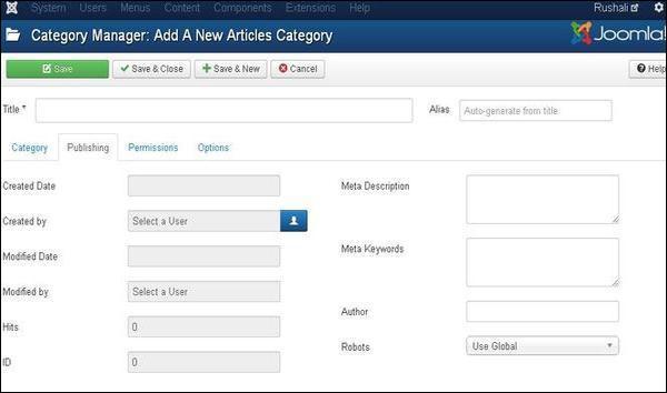 joomla Category Management