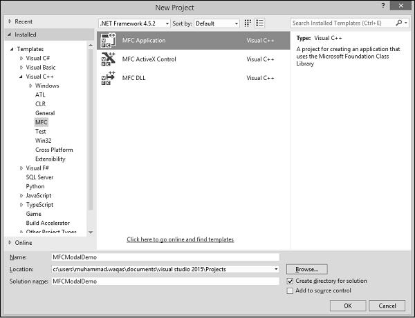 Dialog Based Project Template