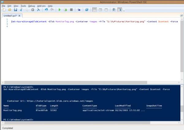 Upload a Blob using PowerShell