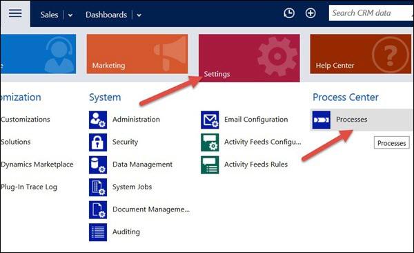 Mscrm Create Workflow Step 1