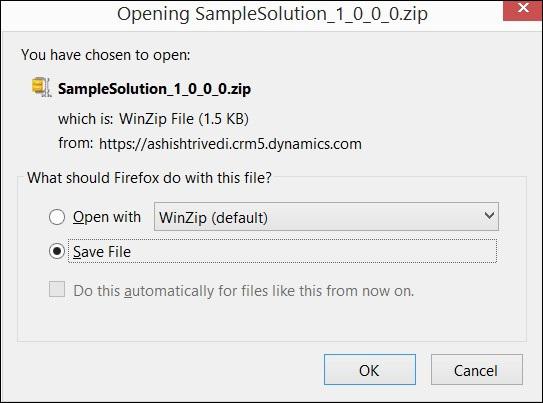 Mscrm Export Solution Step 6