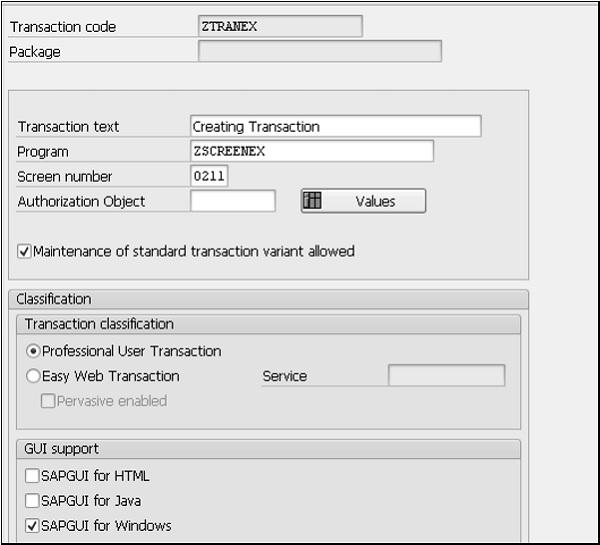 Creating Transaction