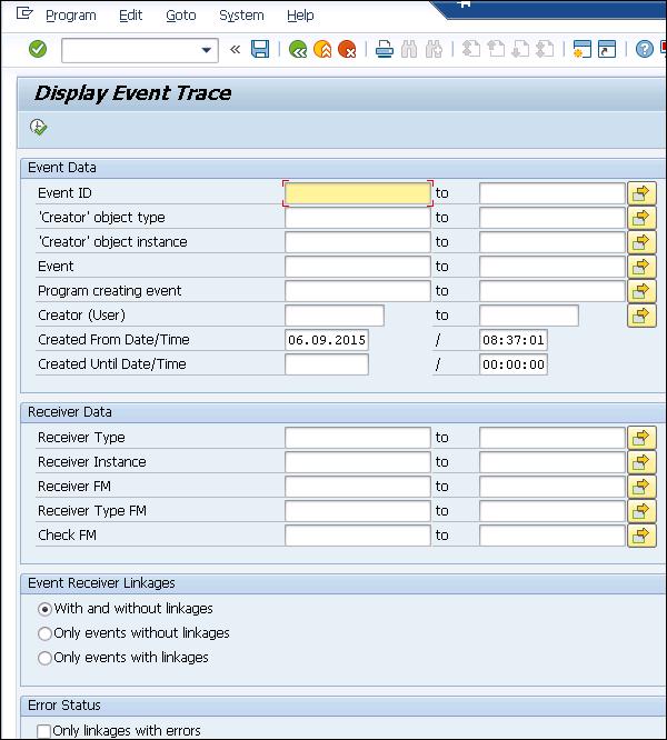 Display Event Trace