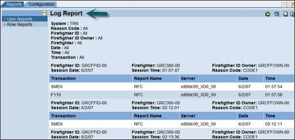 Log Report