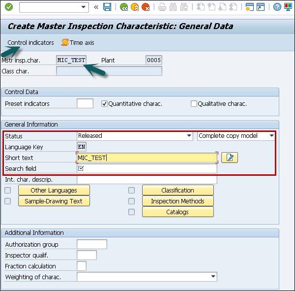 Control Indicators