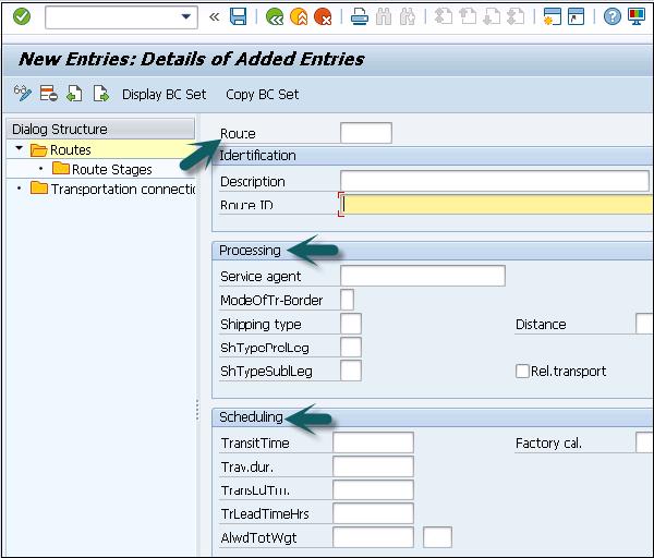 Routes Added Entries