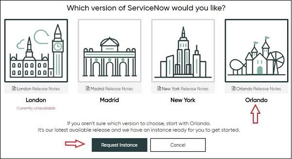 Version of ServiceNow