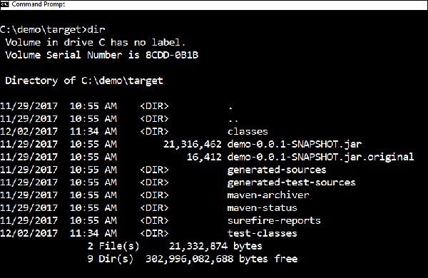 Maven JAR File Target Directory