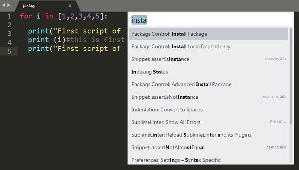 Opening the Command Palette