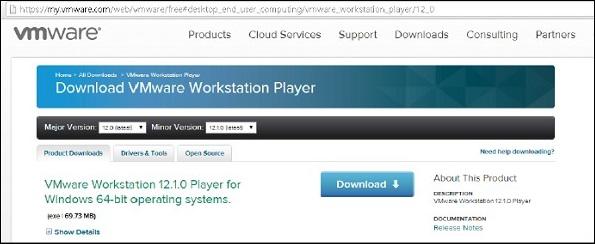 VMWare Workstation player