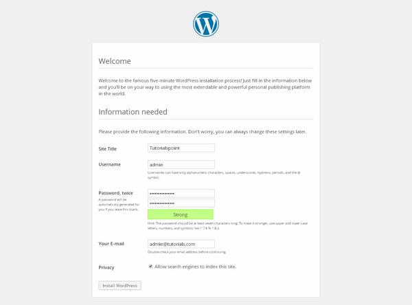 WordPress Installation