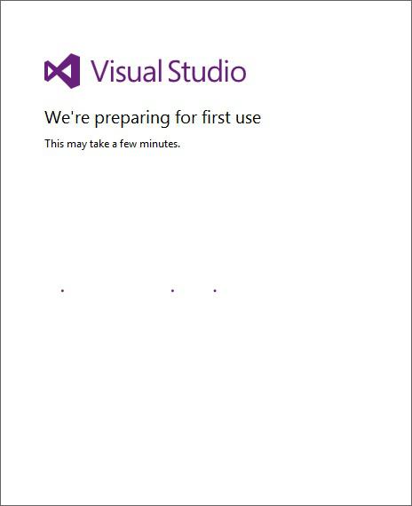 Visual Studio Start Menu