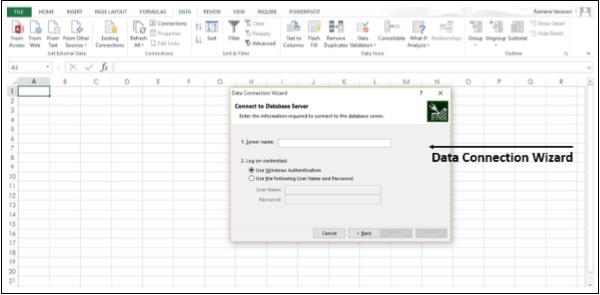 Data Connection Wizard
