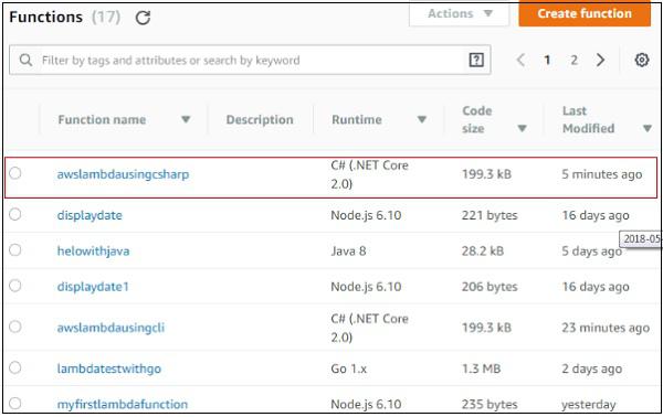 Create Function Csharp