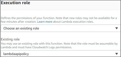 Execution Role Csharp