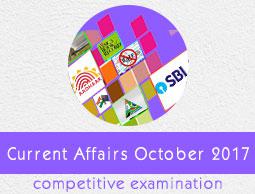 Current Affairs October 2017