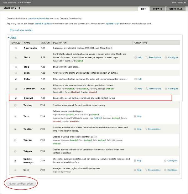 Drupal Contact Module
