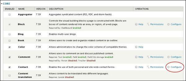 Drupal Contact Module