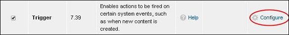Drupal Triggers and Actions