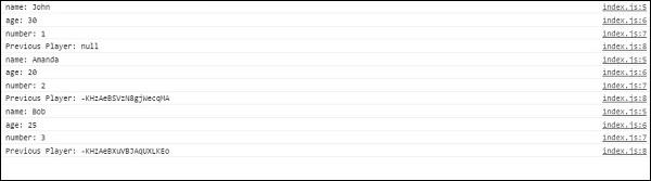 Event Type Child Added Updated Log