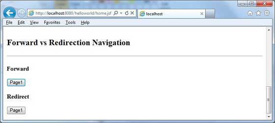 JSF Forward vs Redirect