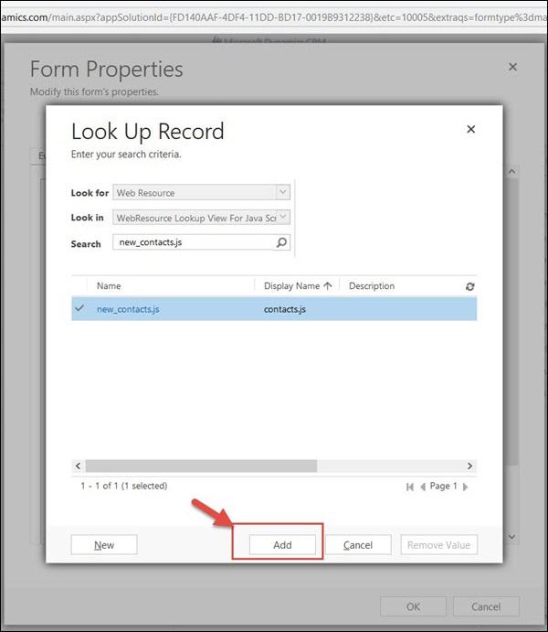 Form Programming Web Resource Add
