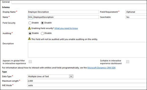 Mscrm Add New Multiple Lines of Text