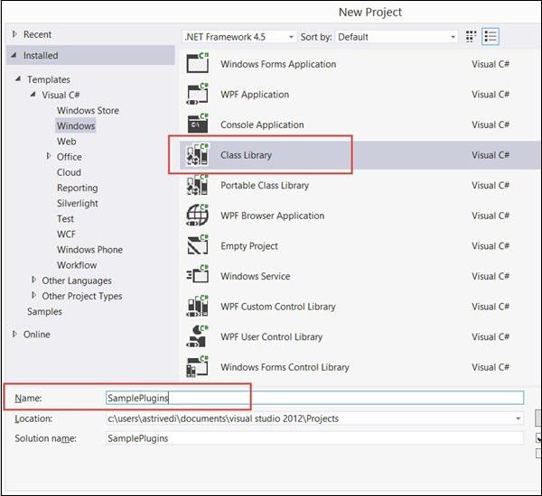 Mscrm Plugin Create vs Solution