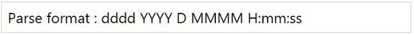 Parse Date Format