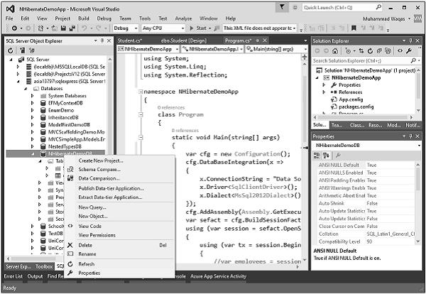 SQL Server Object Explorer