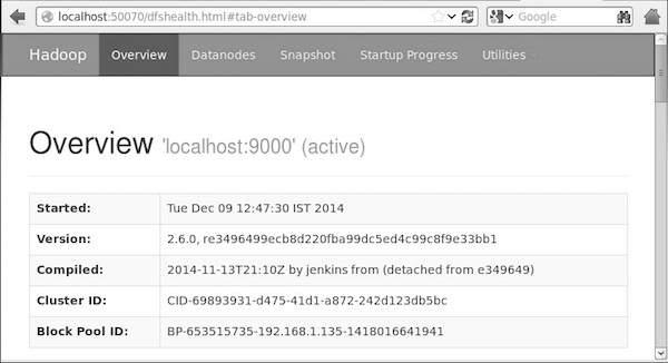 Acessando Hadoop no navegador