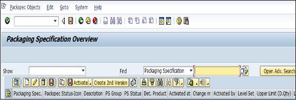 Packaging Specification
