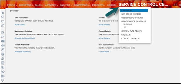 Service Control Maintainance Schedule