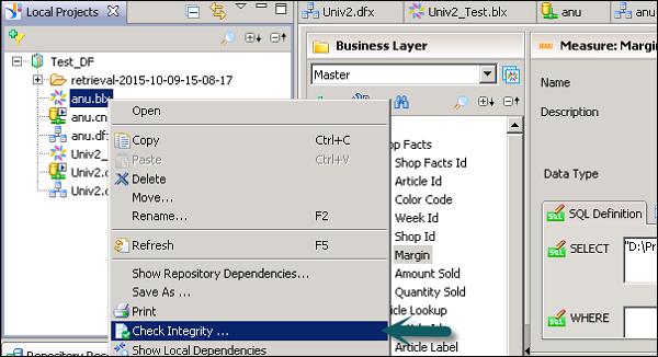 Integrity Check on Business Layer