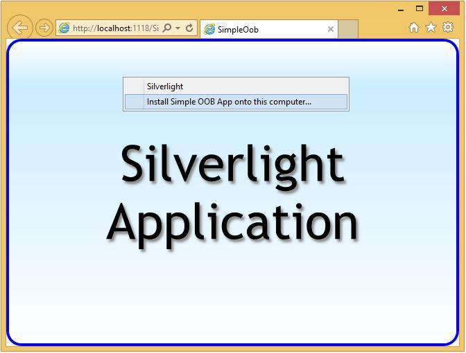 Silverlight Simple OOB App